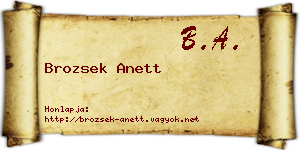 Brozsek Anett névjegykártya